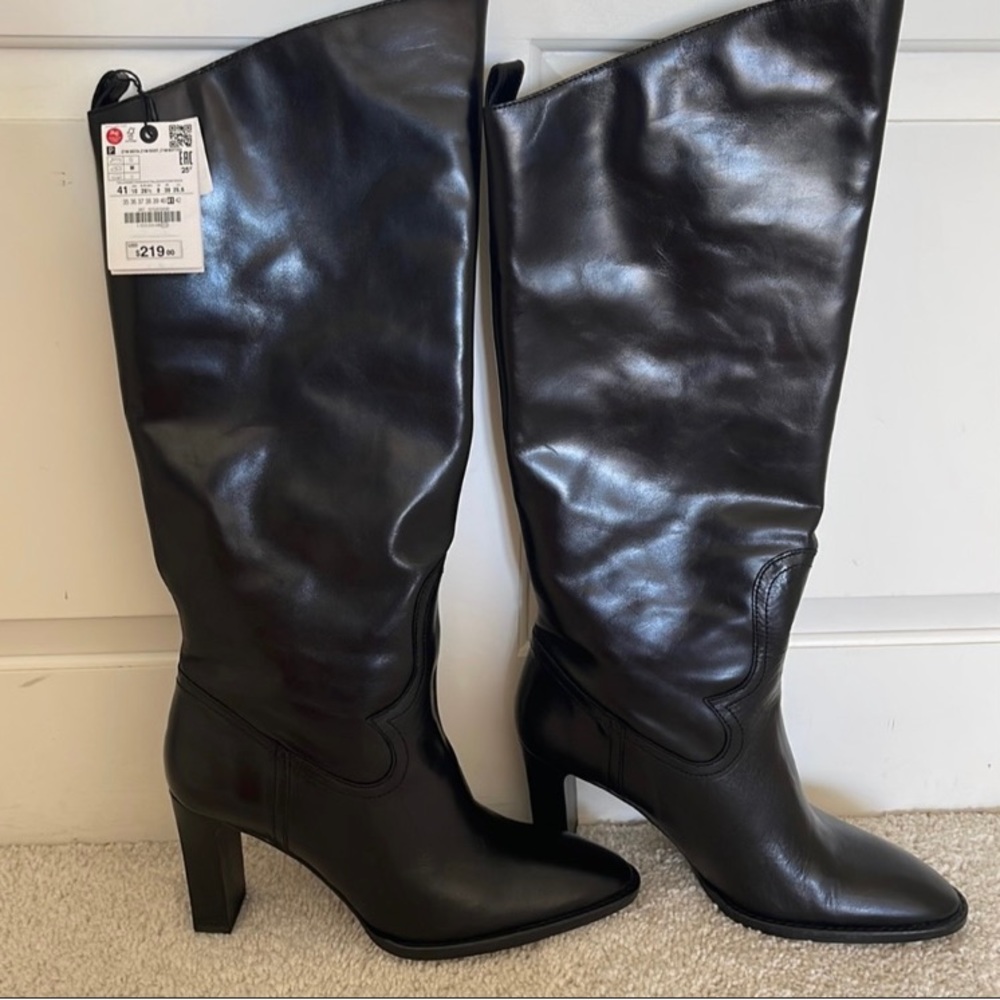 NWT ZARA KNEE HIGH BOOT